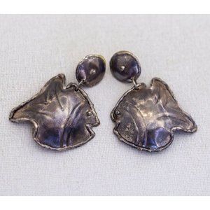 Vintage Intricate Fishes Stylish Large Dangle Earrings - A21